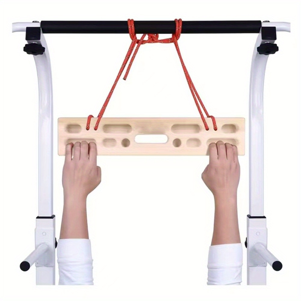 Gymnastic Ring Wood - 新しい木製クライミングウォールセット—ロープアクセサリー付き吊り下げ式フィンガーストレングスナーセット