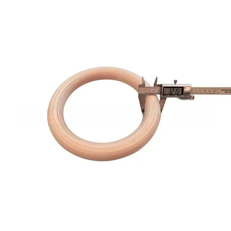 Gymnastic Ring Wood - 安全で耐久性に優れた白樺材製の体操用リング。自宅での筋力トレーニングに最適。