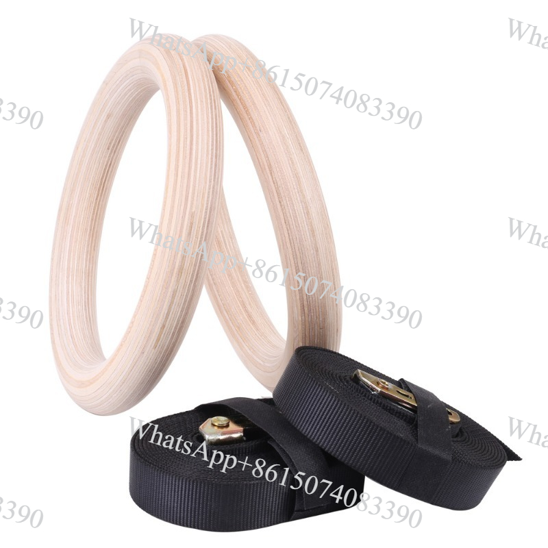 バーチウッド製体操リング、家庭用ワークアウト、ヘビーデューテ - Gymnastic Ring Wood のレビューと価格