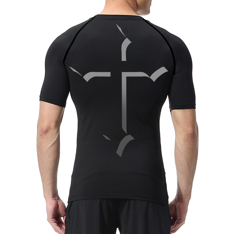 メンズクロスプリントコンプレッションシャツ,スポーツTシャツ - Crossfit Gym のレビューと価格
