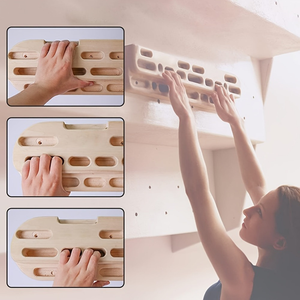 新しい木製クライミングウォールセット—ロープアクセサリー付き - Gymnastic Ring Wood のレビューと価格