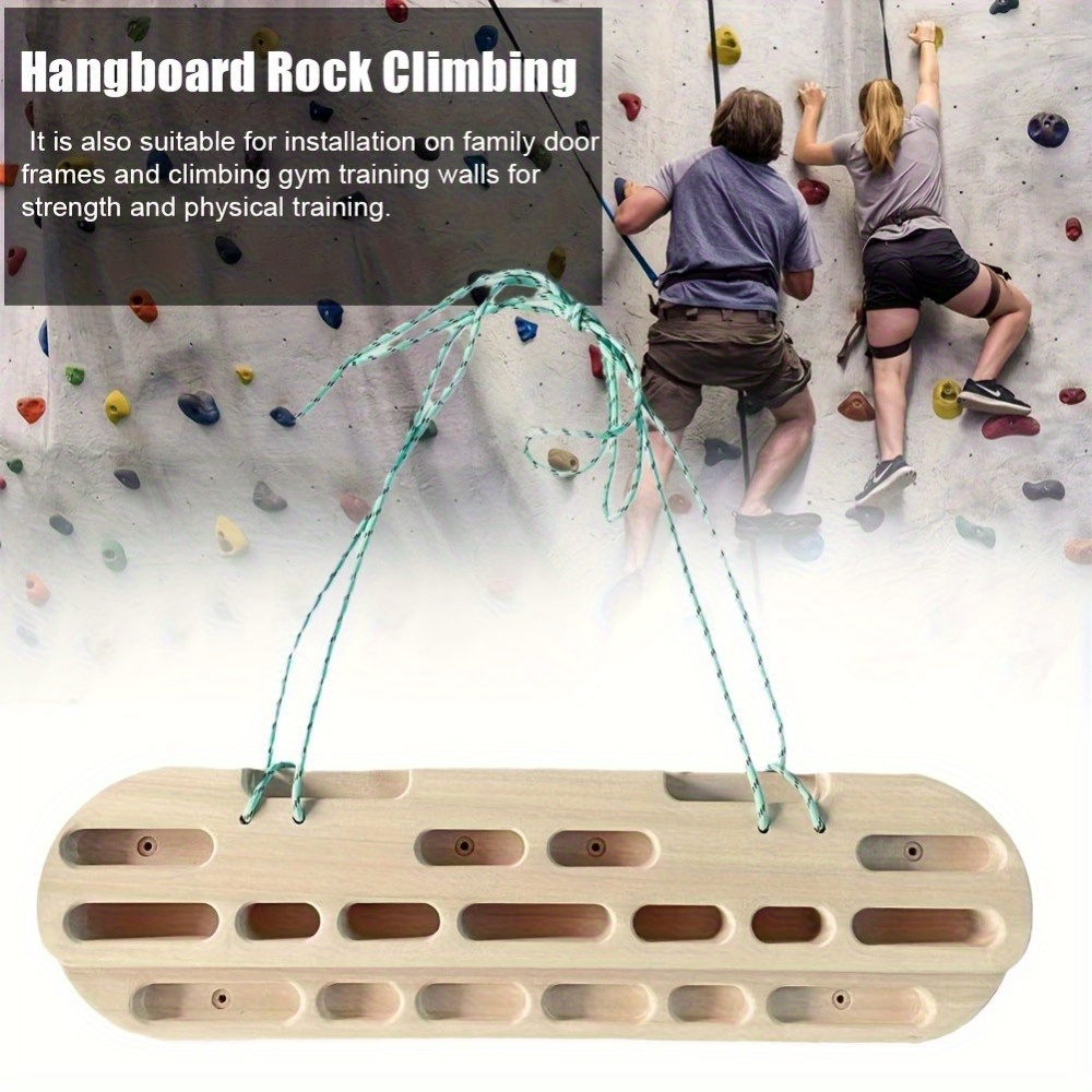 新しい木製クライミングウォールセット—ロープアクセサリー付き - Gymnastic Ring Wood のレビューと価格