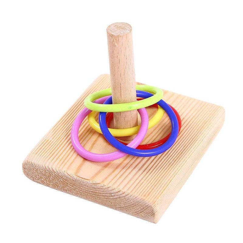 鳥トレーニングリングおもちゃオウム知育玩具トレーニングインタ - Gymnastic Ring Wood のレビューと価格